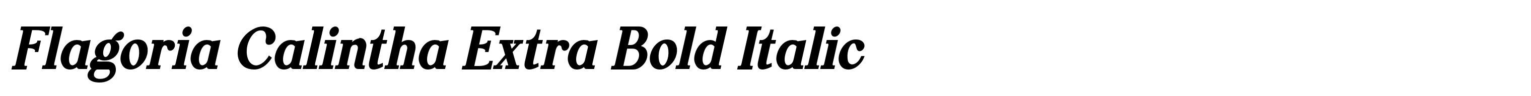 Flagoria Calintha Extra Bold Italic
